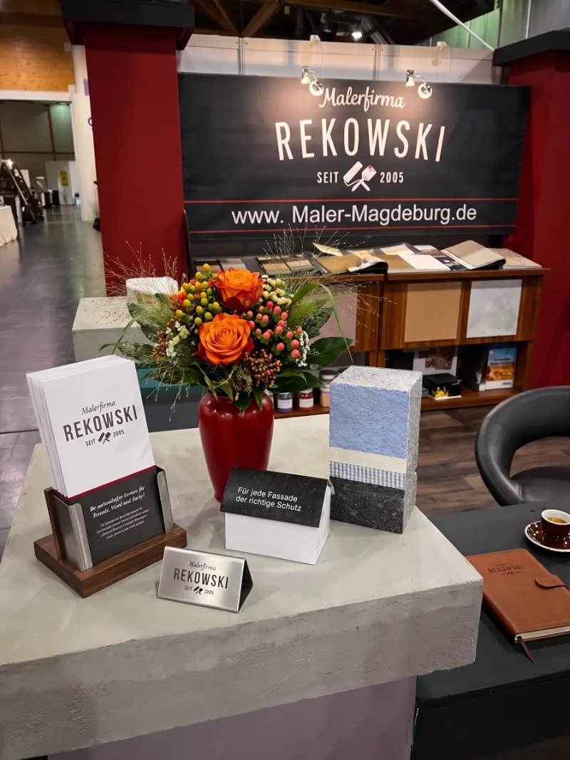 Malerfirma Rekowski am Messestand