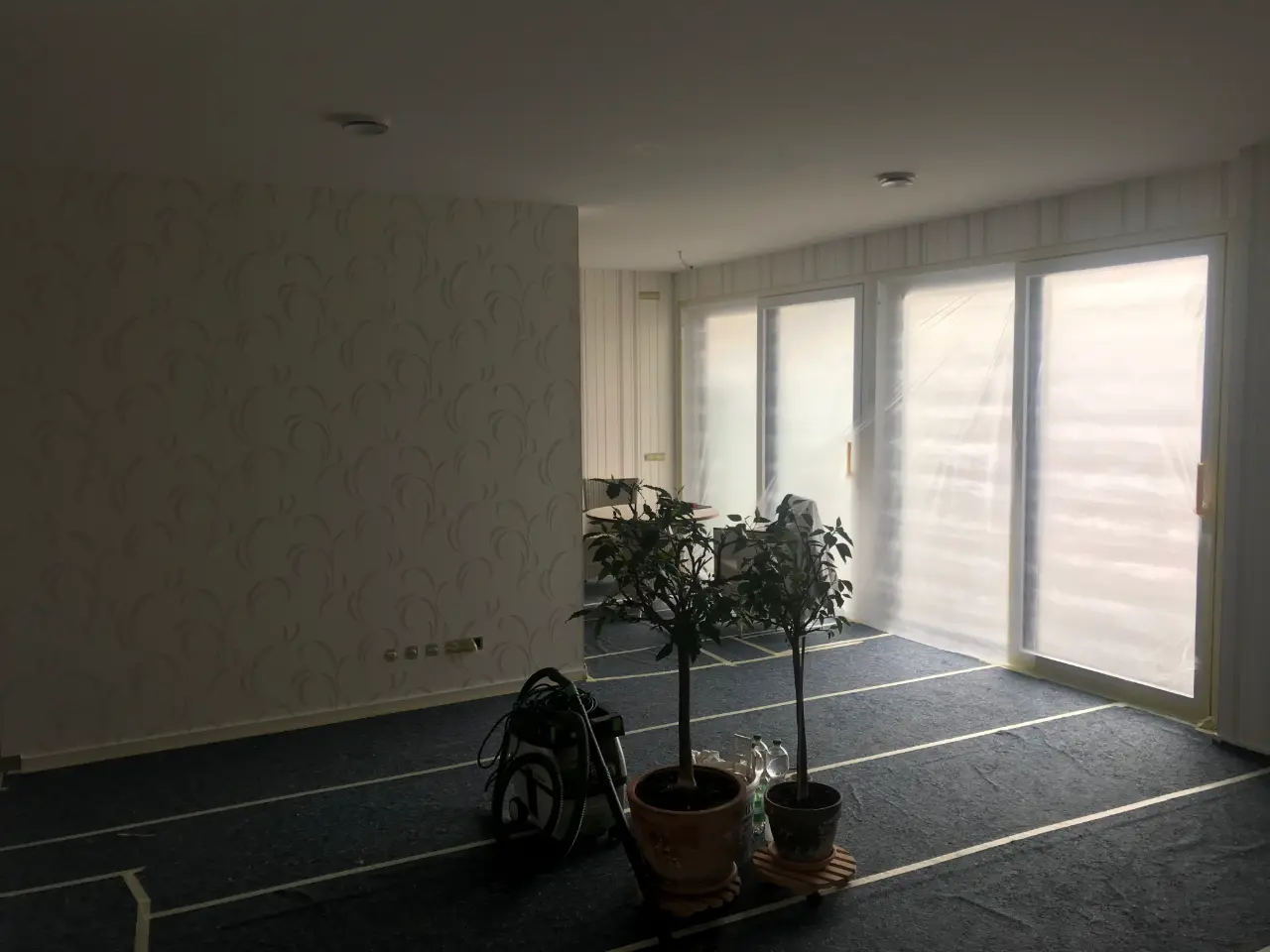 Wohnzimmer komplett gestrichen und tapeziert – Innenraumgestaltung durch Malerbetrieb Rekowski Magdeburg